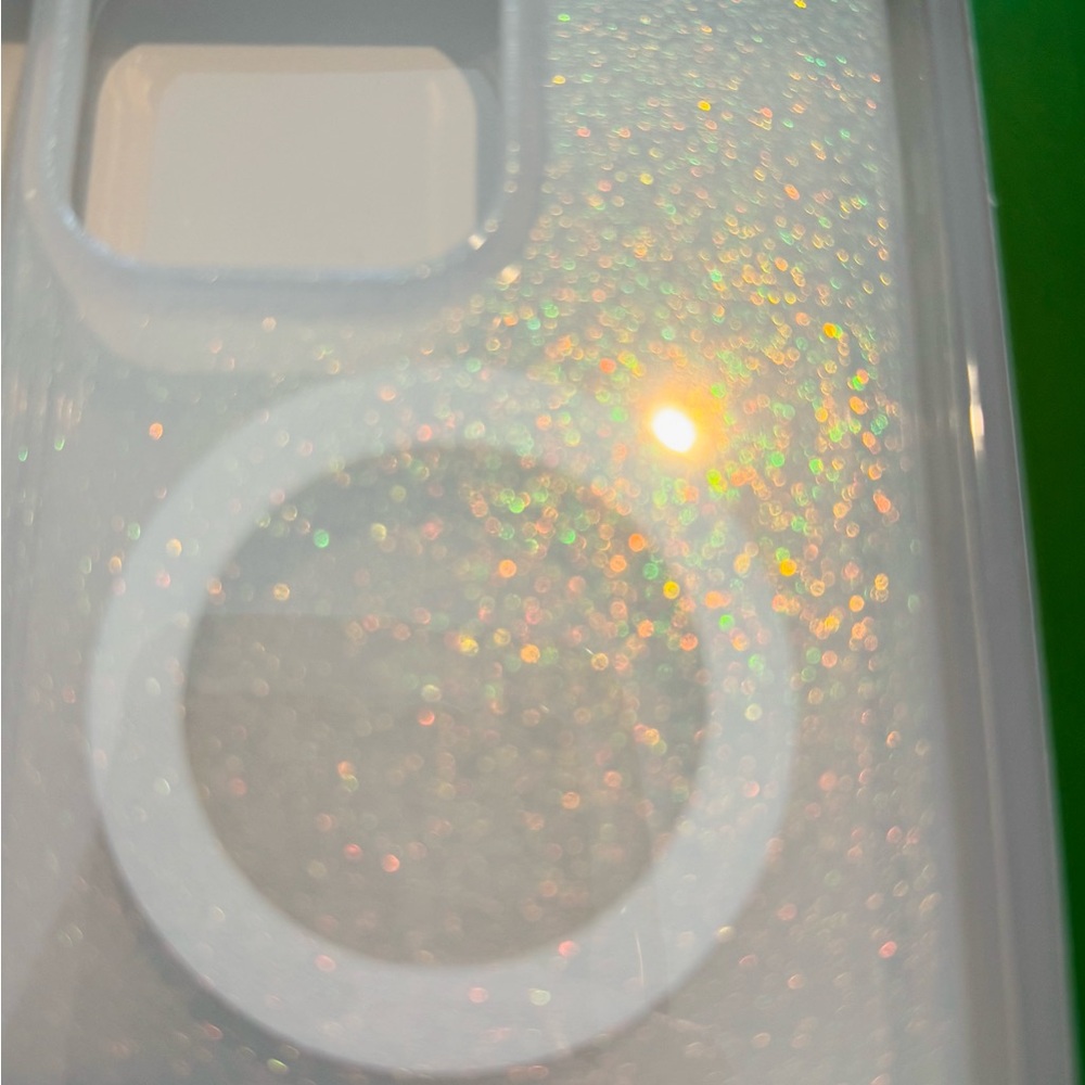 NIB♠️Kate Spade♠️iPhone 16 Pro Max iridescent glitter MagSafe Case - Picture 3 of 7